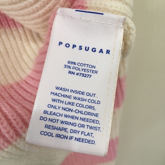 👠HOST PICK👠EUC POPSUGAR Boatneck Off-Shoulder Striped Ribbed Pullover Sweater - Picture 5 of 6